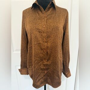 Leopard Print Button Down Shirt